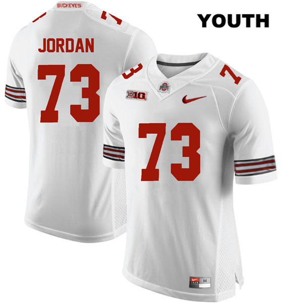 Ohio State Buckeyes Youth Michael Jordan #73 White Authentic Nike College NCAA Stitched Football Jersey SV19A67YY